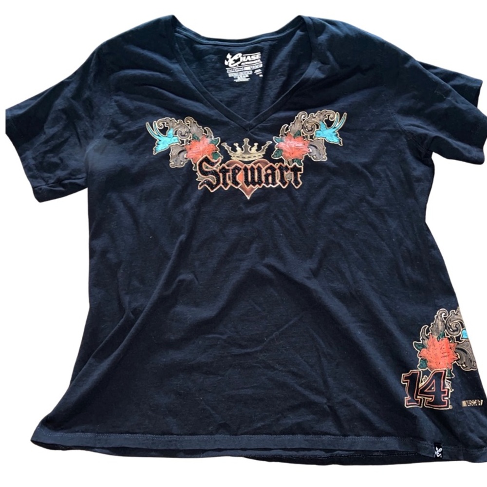 NASCAR: Tony Stewart Tattoo Style V-Neck: #14: Winston Cup: Stock Car: 2XL
